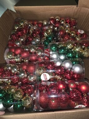 Christmas ornaments! NEW!! Never opened. Multi-colored. Shatter proof!